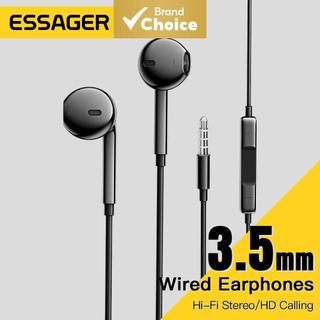 Fones De Ouvido HIFI Bass Com Fio ESSAGER S320 Microfone-Intra-Auriculares Estéreo Para M…