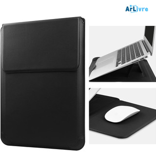 Capa Protetora Macia de Couro Sintético para Macbook Pro 13,3 e 15-16,2 Polegadas