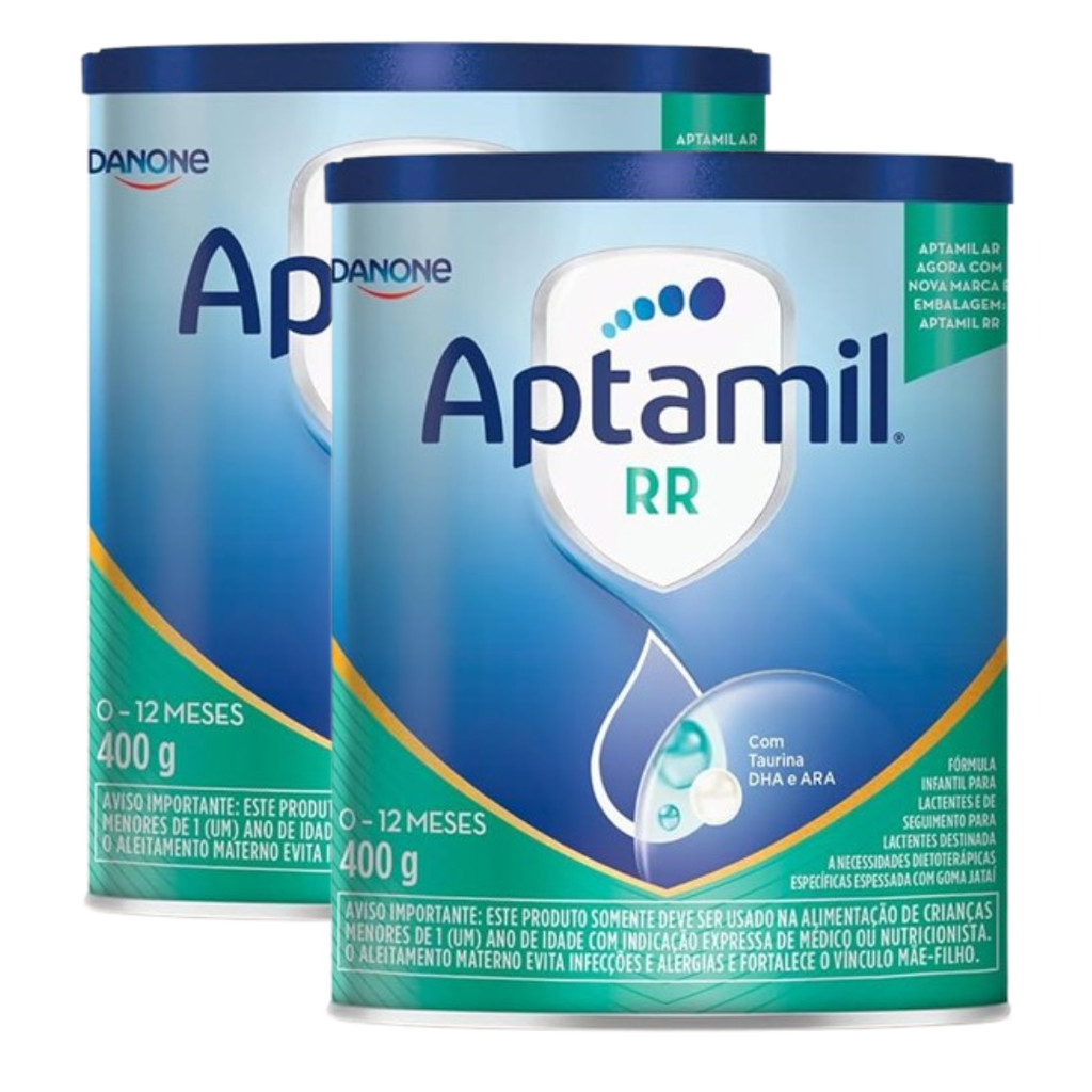 2 Latas- Fórmula Infantil em pó Aptamil RR- Danone -400 Gr