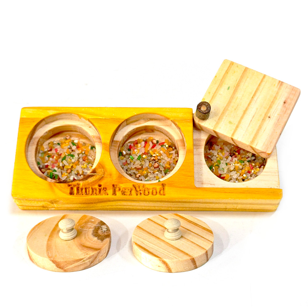 Brinquedo Interativo Madeira Forrageamento P Esconde Alimento Hamsters Calopsita