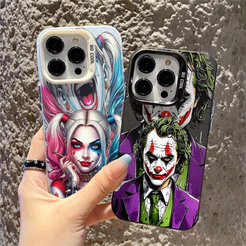 Capinha O Coringa Louco e a Arlequina para iPhone 11 12 13 xr xs max 14 15 16 17 pro max 14 15 plus 14 pro capa
