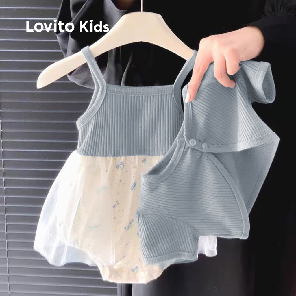 Lovito Kids Conjuntos de Camisetas Múltiplas Casuais com Malha Contraste para Primavera/verão para Bebês LNL128084 em Oferta na Shopee