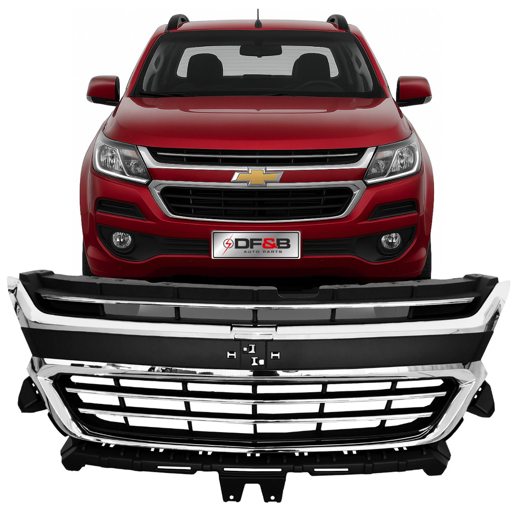 Grade dianteira Chevrolet S10 2017 a 2020 Com Friso Cromado FPI