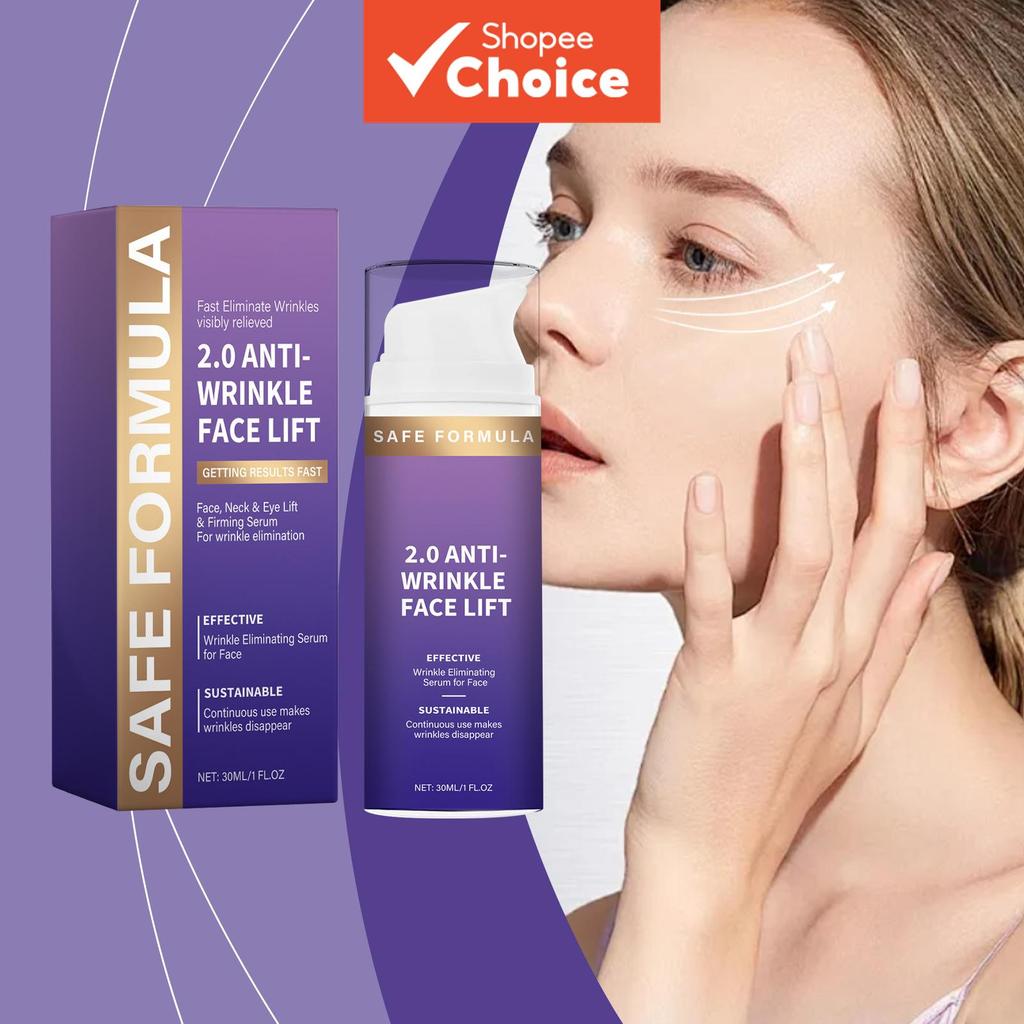 Creme Hidratante para os Olhos 30ml – Sérum Ativo Antirrugas à Base de Ácido Hialurônico para Hidratação Profunda, Reduz