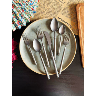 Retro ocidental comida talheres conjunto bife talheres talheres comida ocidental colher 304 talheres de aço inoxidável