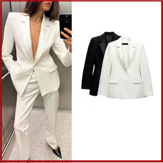 Novo Blazer feminino com textura de cetim de seda Patchwork 2291595 2291600