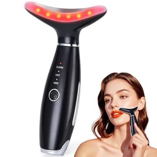 Massageador Facial LATME , Ferramenta Massageadora Para Pescoço , Massagem De 3 Modos Com Calor , Instrumento De Beleza 