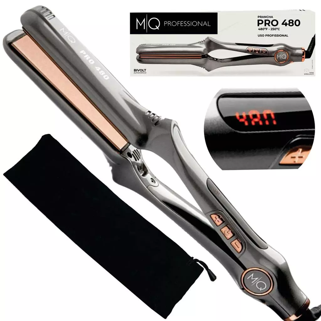 Prancha Cabelo Profissional Mq Pro480º F Chapinha Titanium bivolt — imagem 1