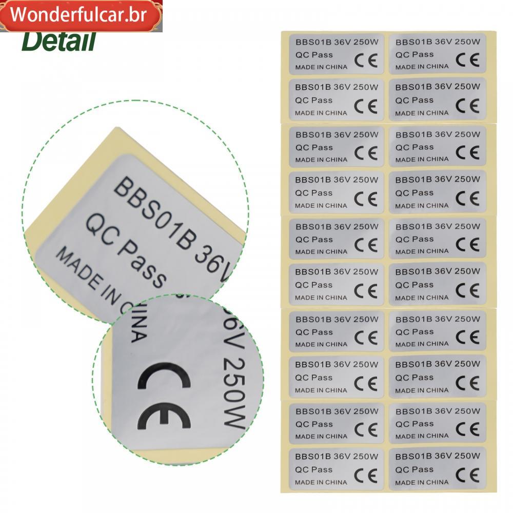 [WDFU-BR]Sticker PVC Parts Silver BBS 01/BBSHD Components E-Bike For BAFANG 20*