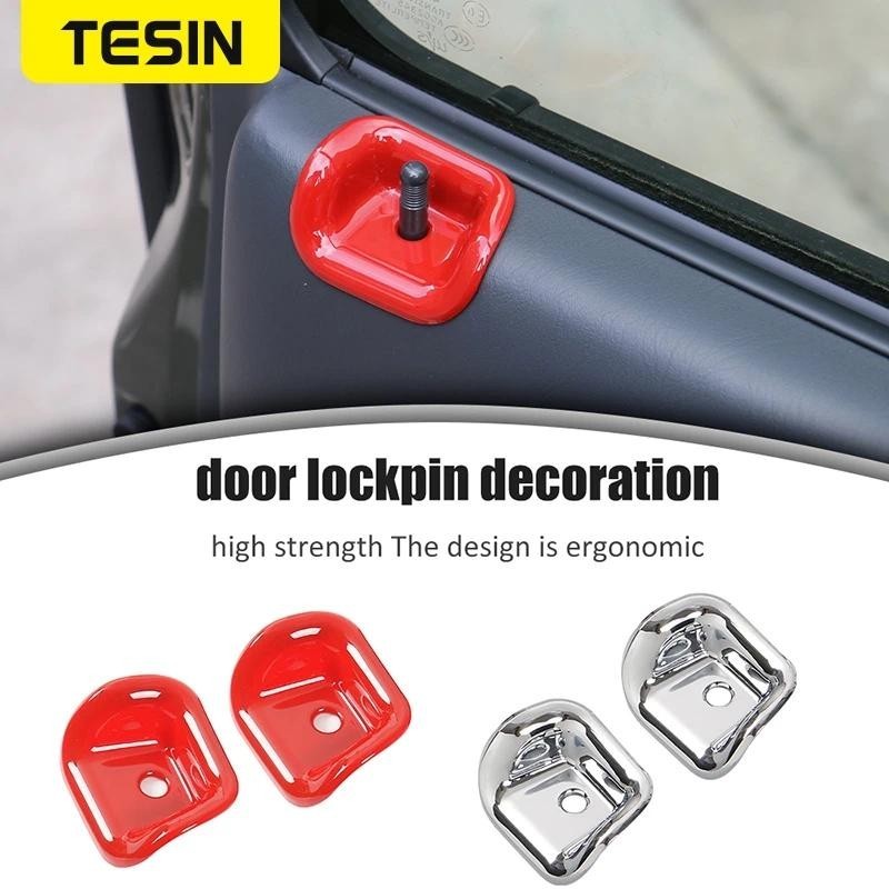 TESIN ABS Fechadura Da Porta Do Carro Capa Fivela Decoração Adesivos Para Suzuki Jimny 2007-2017 Acessórios Interiores E