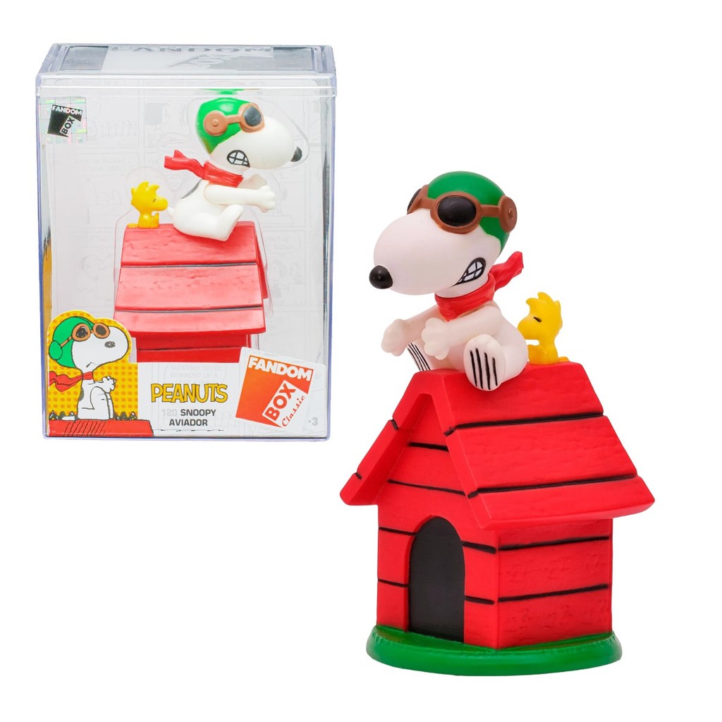 Boneco Colecionável Fandom Box Snoopy Aviador na Casinha