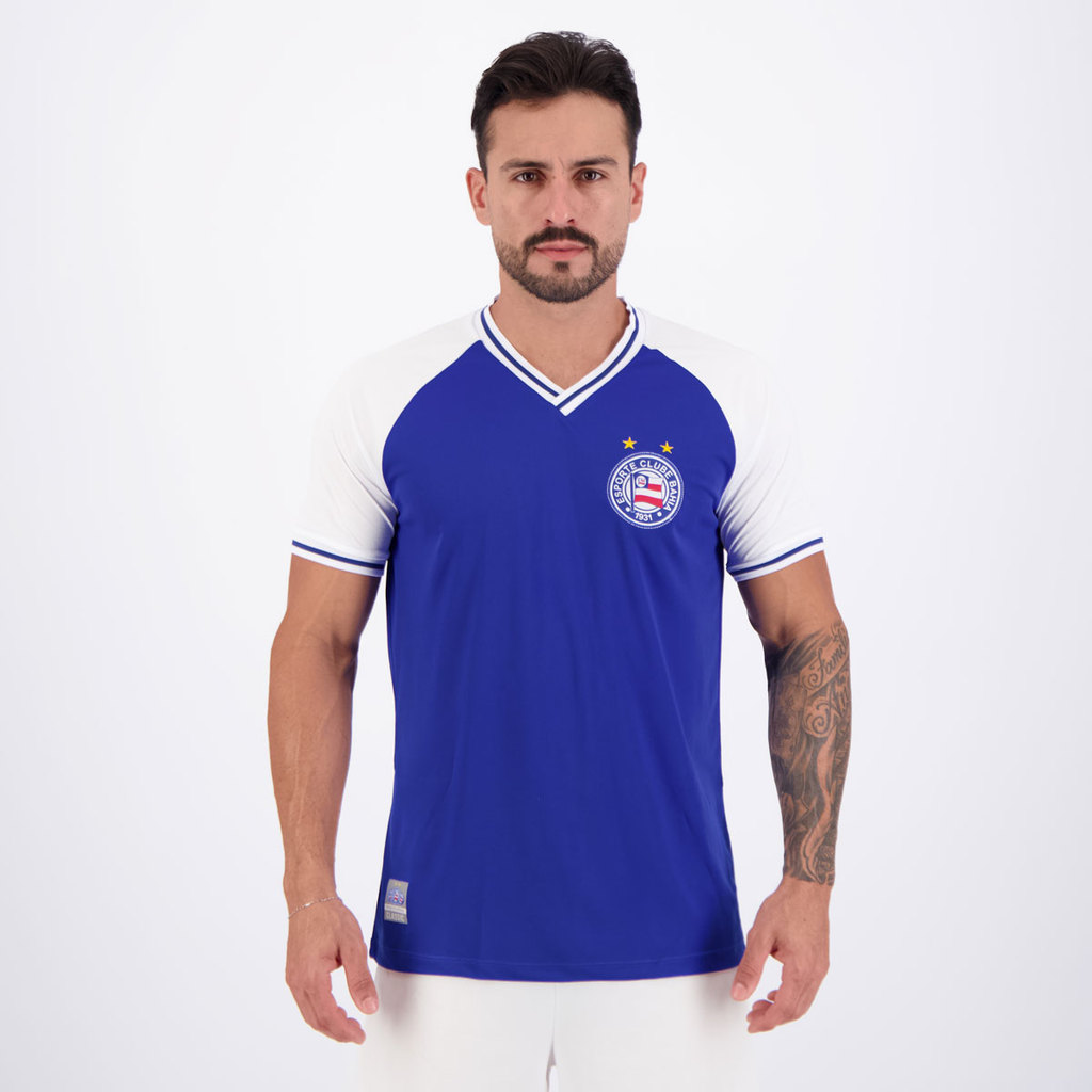 Camisa Bahia Retrô Raglan Azul