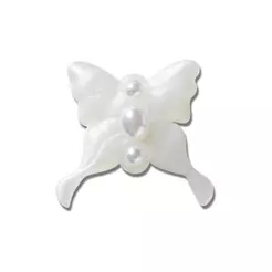 Jibbitz™ Meta Jelly Borboleta Branca Único