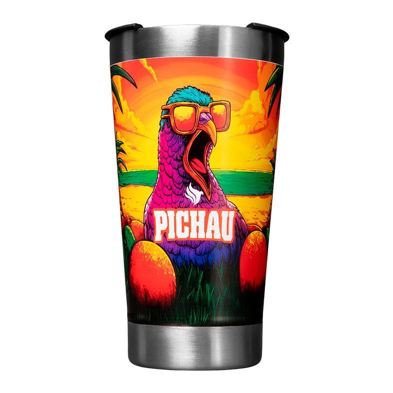 Copo Termico Pichau Tropical, 473ml, Laranja e Roxo, PG-HHR100-OG01