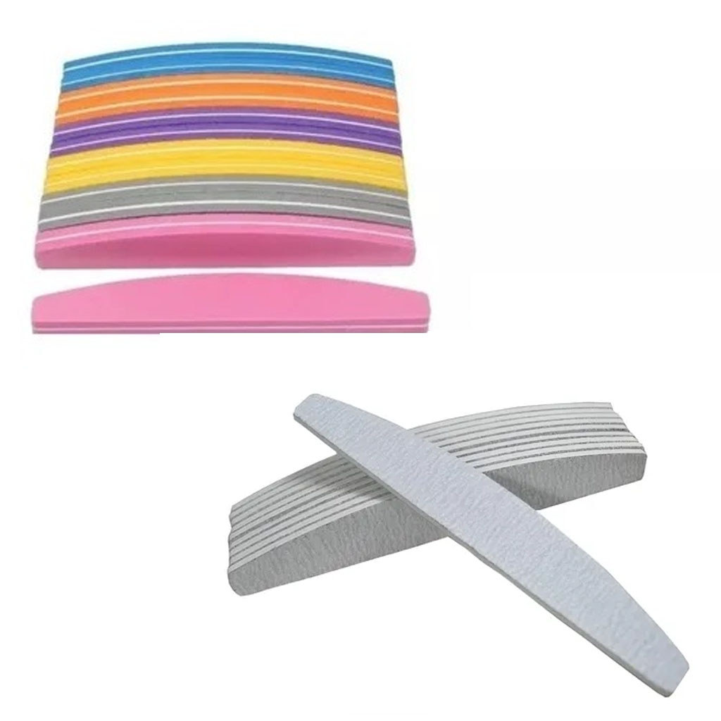 Kit 10 - 5 Lixas Buffer De Polir + 5 Lixas Banana 100/180 Nails em Oferta na Shopee