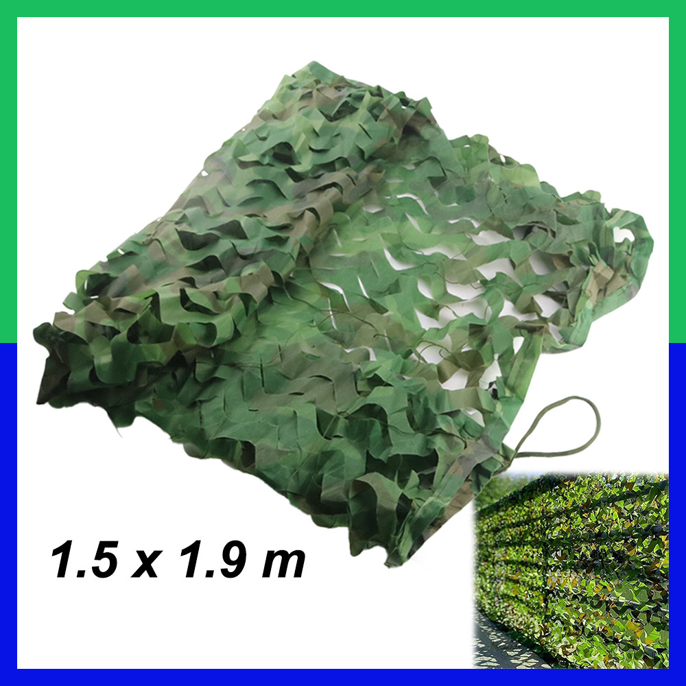 Selva Rede de camuflagem,para decoração pátio,guarda-sol,acampamento,fazenda,abrigo de carro ocultação,1,5 x 1,9 m