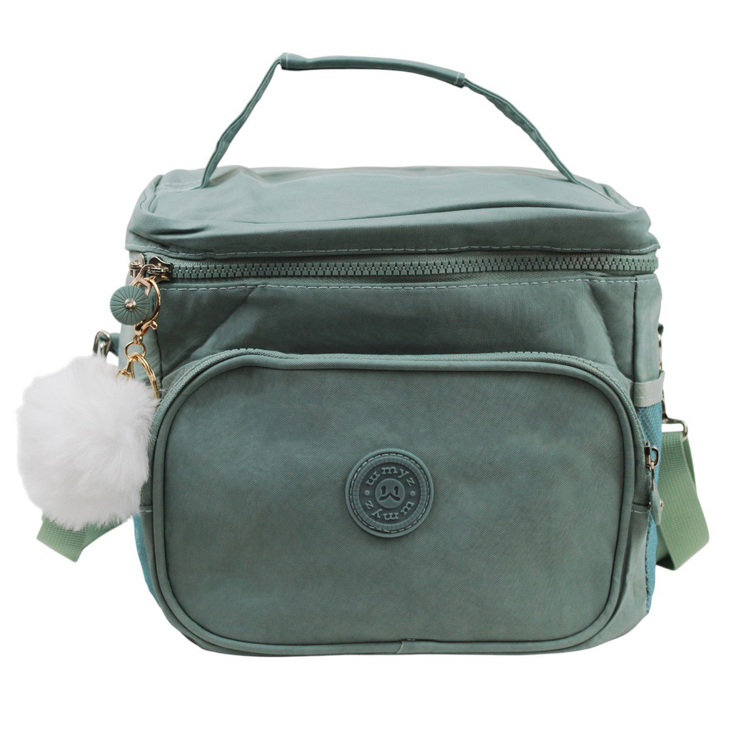 Frasqueira Térmica Lancheira Alça Grande De Volta às Aulas Impermeável Acompanha Um Chaveiro Pompom em Oferta na Shopee