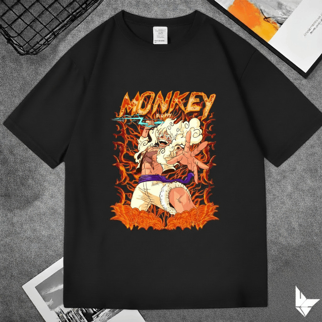 Camiseta Unissex One Piece Luffy Gear Fifth Anime Estampada Confortável Estilosa Moderna Casual