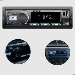 Rádio KX3 KRC1610 Bluetooth USB SD AUX Controle Por App 4 Saídas RCA Conector ISO 16 Vias