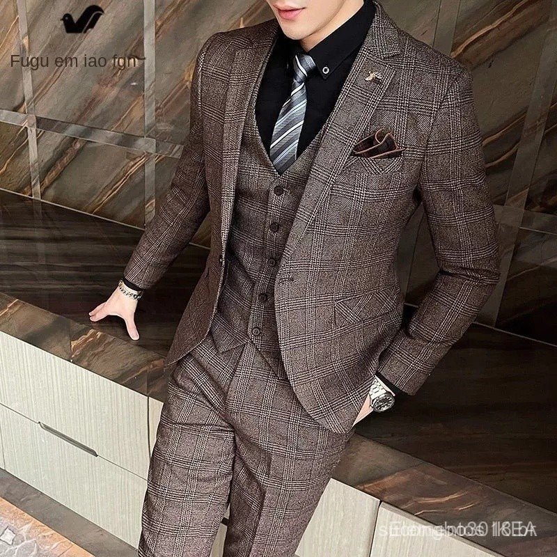 Tom De Luxo Masculino Festa Entretenimento Negócios Reunião Social Casual Treliça Nupcial Alta Qualidade Melhor Casament