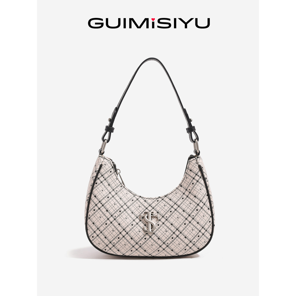 STK Bolsa High-End Textura All-Match Underarm Bag Commuter Casual Nicho Ombro Messenger Bag Crescent Bag Mulheres
