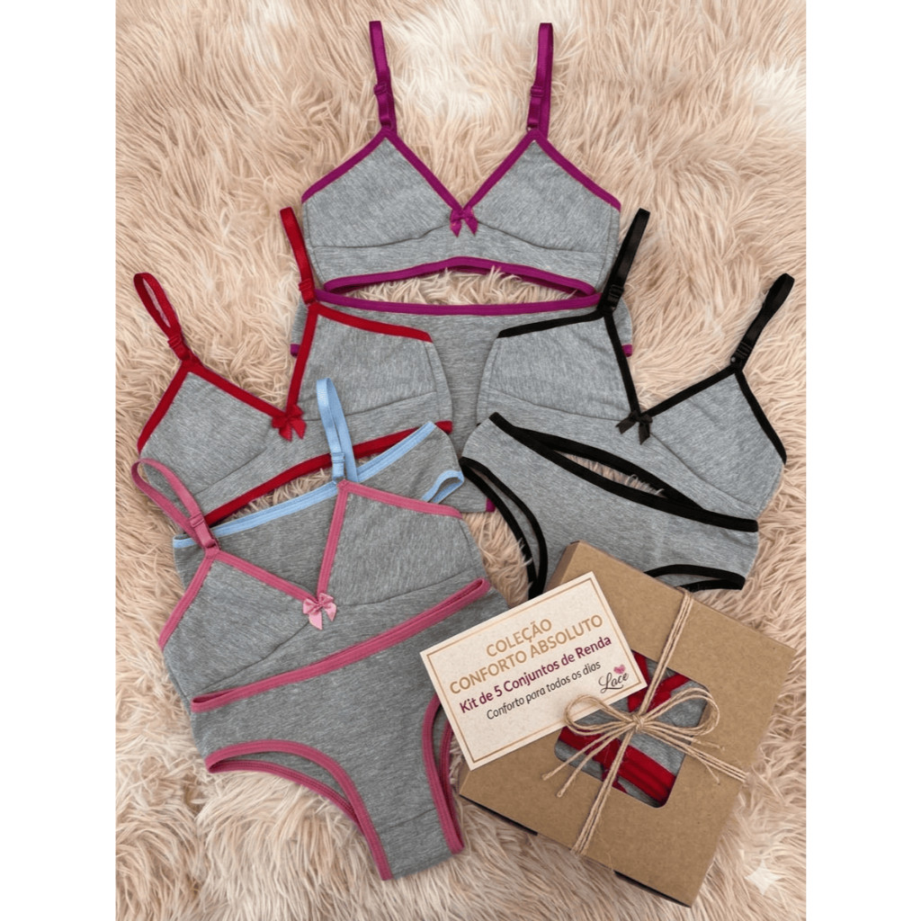 Kit Conjunto Infantil Menina Moça Gabriela – Conforto, Delicadeza e Estilo