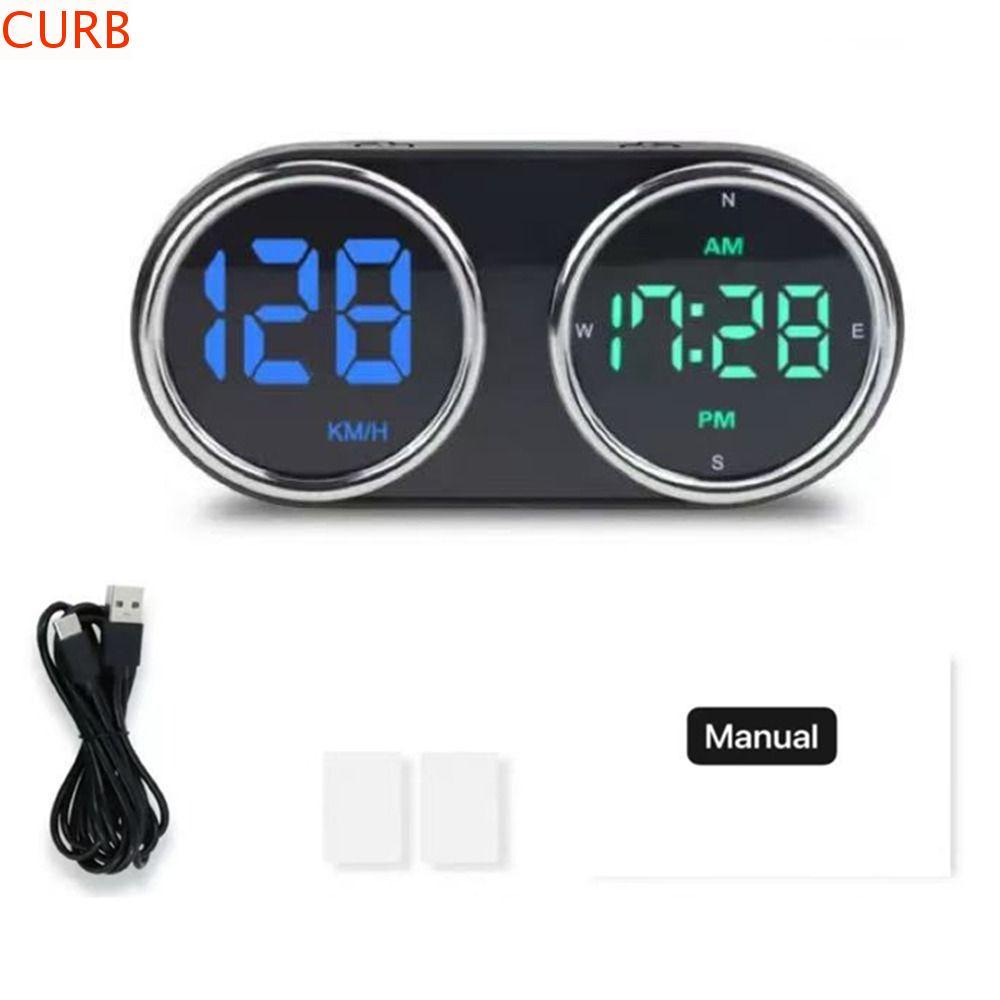 Velocímetro Digital Para Carro CURB GPS , Display De Cabeça 2 Em 1 Plug & Play HUD , Medidor De Velocidade De Veículo De
