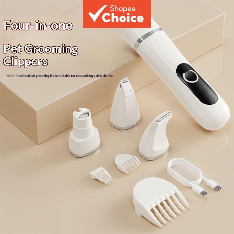 Aparador de Pelos de Pet Multifuncional, Máquina de Tosa Elétrica Silenciosa para Patas, Orelhas e Rosto, Barbeador