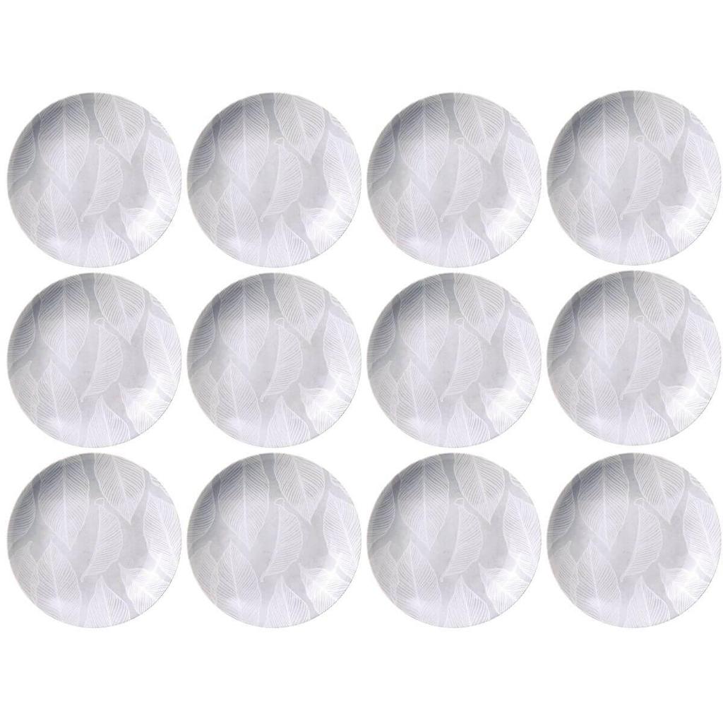 Conjunto 12 Pratos Fundos 21cm em Porcelana Tramontina Arbo 680ml Cozinha Mesa Posta