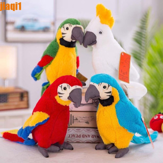 JIAQI1 Simulação De Pelúcia Boneca Brinquedo Animal Sofá Decoração Pena Estatueta Papagaio