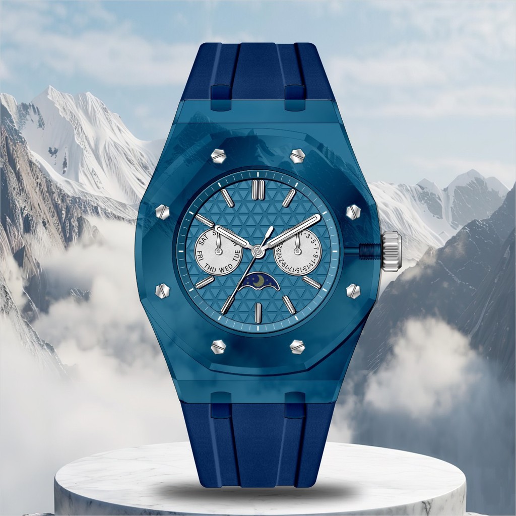 Relógio masculino, relógio de quartzo, relógio masculino transparente de plástico elegante, relógio de pulso à prova d'á