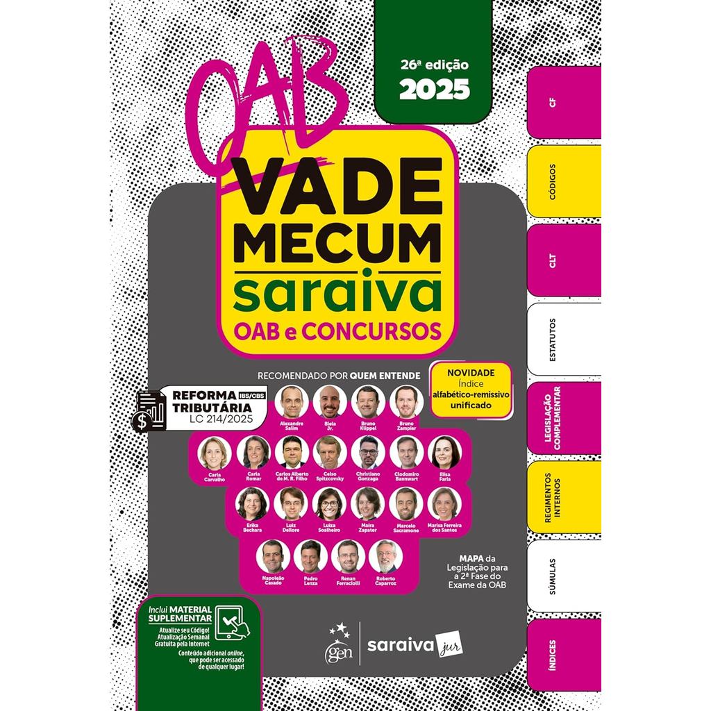 Vade Mecum Saraiva OAB e Concursos - 26ª Edição 2025