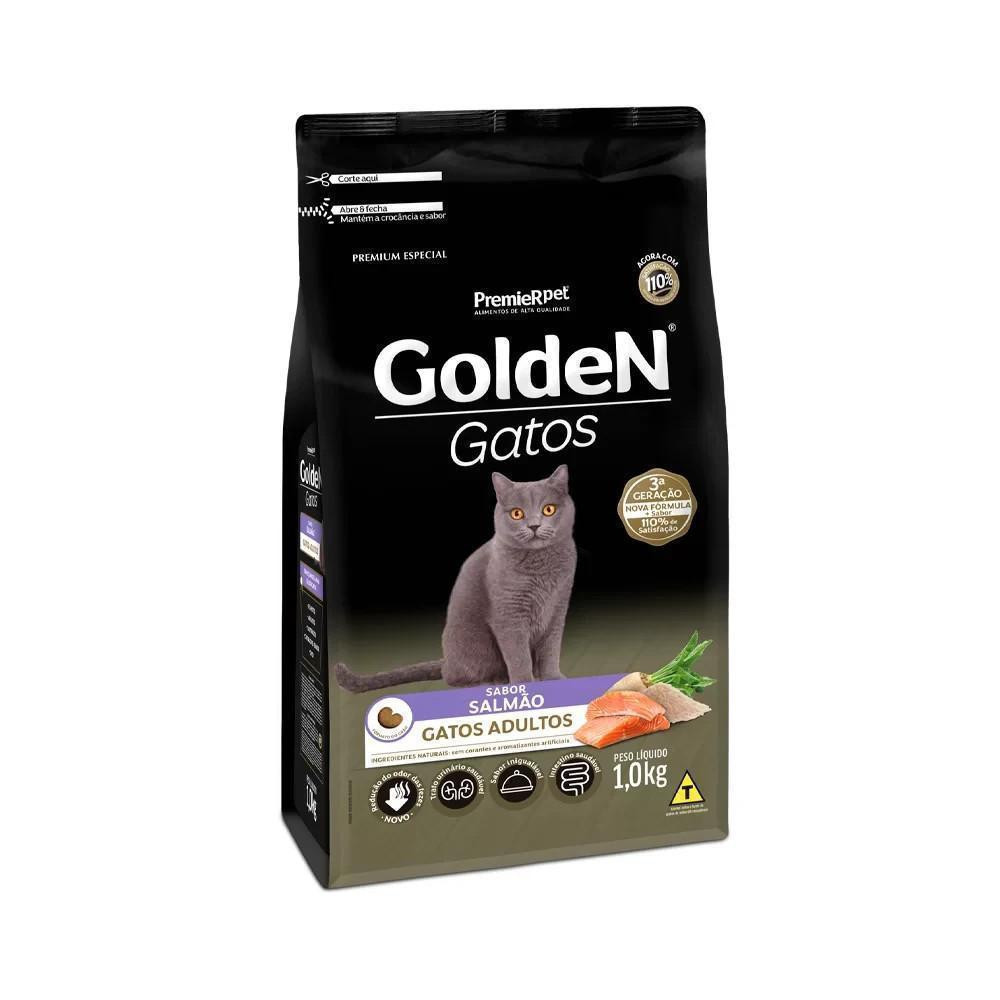 Ração Golden Para Gatos Adultos Fórmula Salmão 1kg
