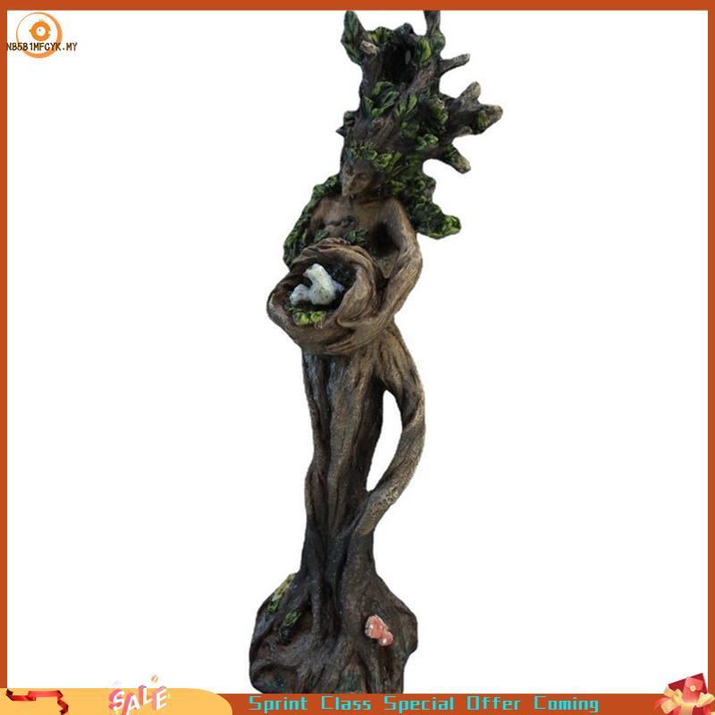 [Best-seller] Estátua De Homem E Pássaro Em Resina Artesanato Decoração De Mesa Escultura De Deusa De Jardim