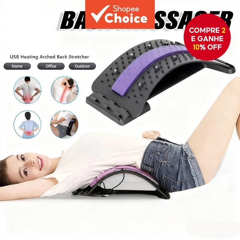  Massageador Suporte Mágico para as Costas Alongador Espinhal Suporte Lombar Alívio Muscular Corretor Espinhal