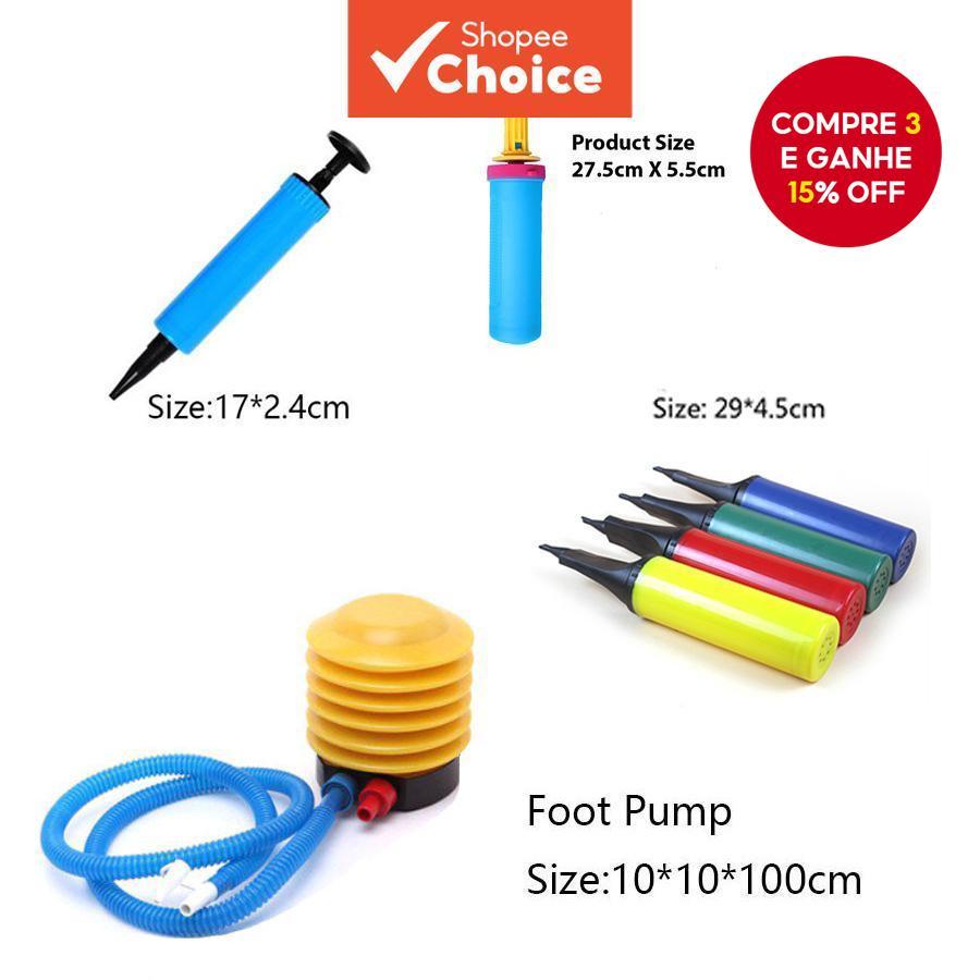 Balão Bomba De Ar Inflator Plástico DIY Mão Pé Cor Aleatória Adequado Para Quatro Estações em Oferta na Shopee