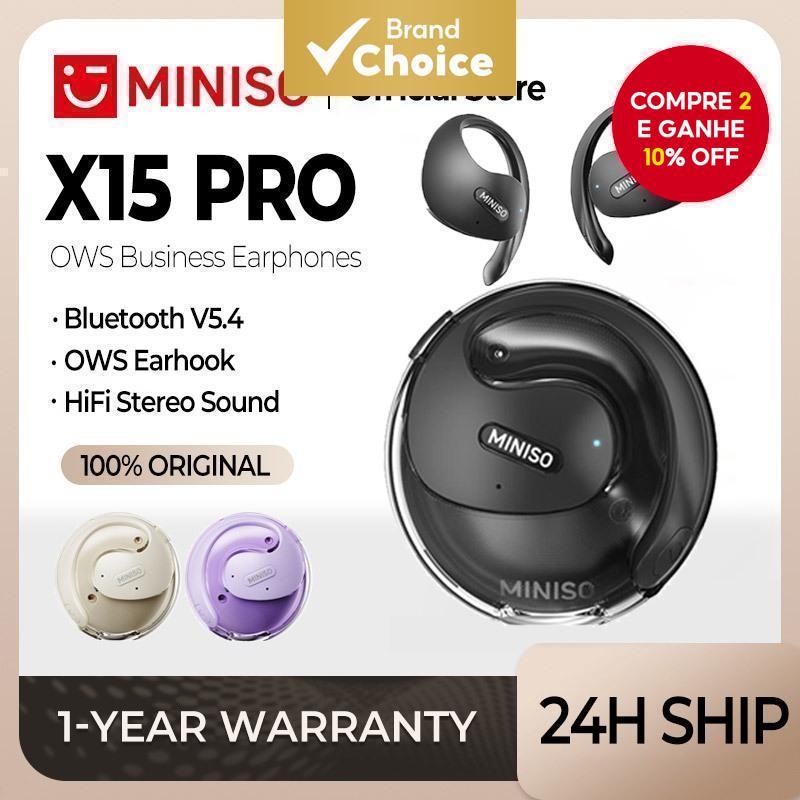 Miniso X15 Pro Ai Inteligente Tradução em Tempo Real Fones de Ouvido Sem Fio Bluetooth 5.4 com Negócios Microfone À Prov — R$ 77,00 em Shopee, 32% OFF