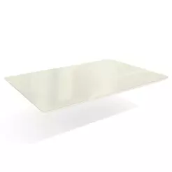 Tampo Mesa Sala de Jantar Madeirado c/Vidro TA31 Retangular 80x120cm Freijó/Off White - Kappesberg