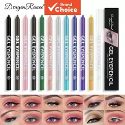 Lápis delineador de olhos colorido à prova d'água, fácil de aplicar, resistente ao suor, não borra, ideal para