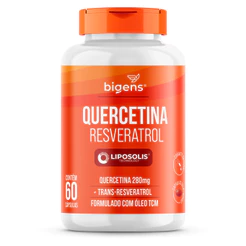 Bigens Quercetina + Resveratrol Lipossomal 60 Cápsulas – Suplemento Antioxidante