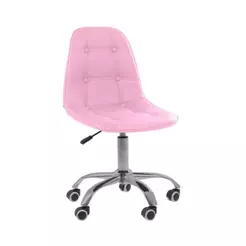 Cadeira Office Eiffel Botonê Ajustável Oficial Girat + Ebook Rosa 1