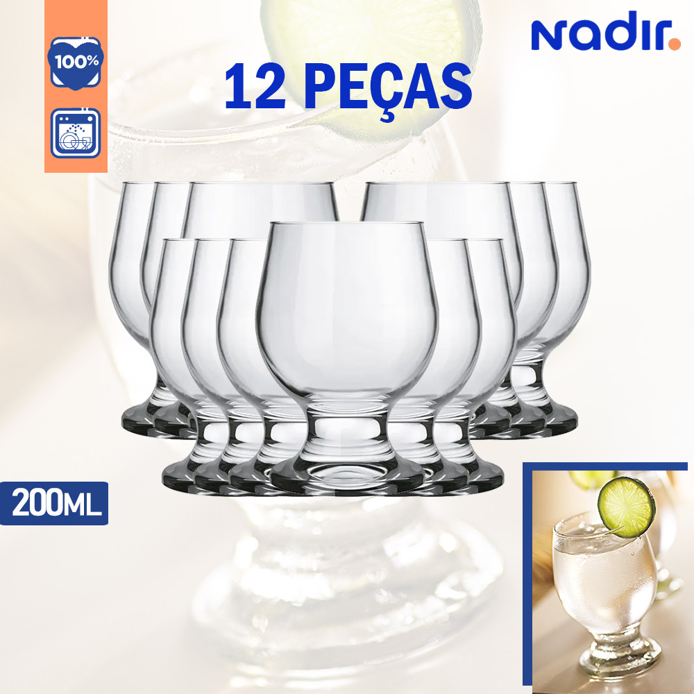 12 Taças Paulista Vinho Tinto 200ml Nadir F
