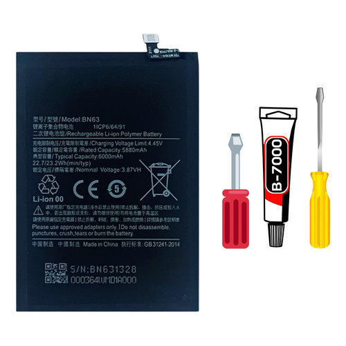 Bateria Para Redmi 10 | Redmi 10 Prime - Bn63 + Kit Reparo em Oferta na Shopee