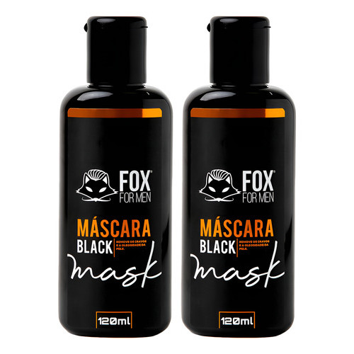 Máscara Black Facial 120ml Kit 2und Fox For Men Limpeza Pele em Oferta na Shopee