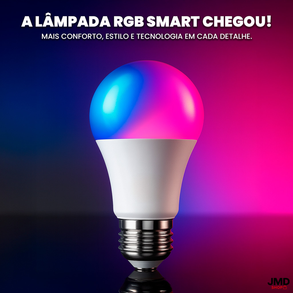 Lampada Inteligente Rgb Wifi Smart Google Alexa Colorida 9w Home Alexa