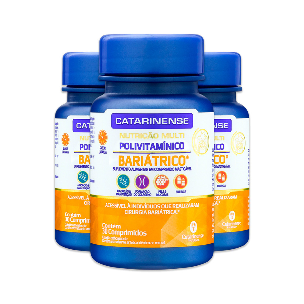 Kit 3 Polivitamínico Bariátrico Catarinense 30 Comprimidos