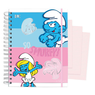 Caderno Smart Universitário 15 Divisórias Smurfs 140 fls - DAC