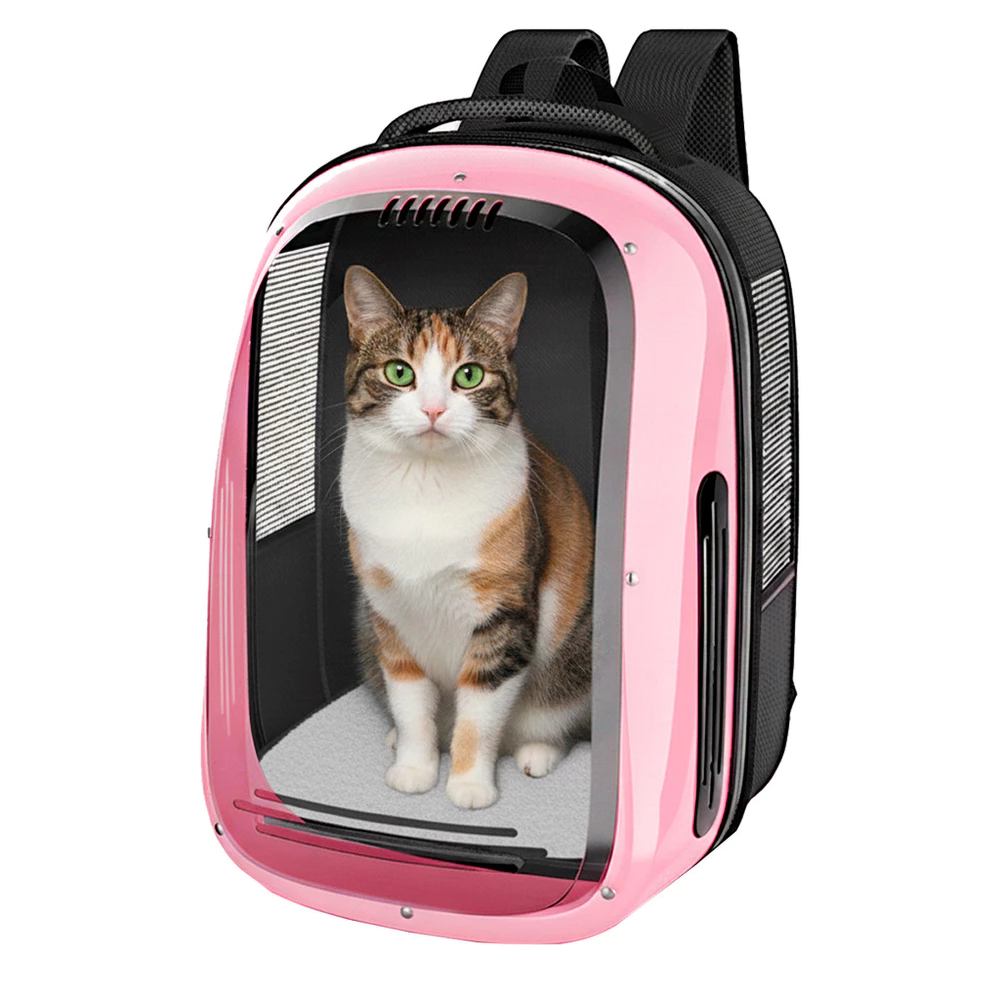 Mochila Bolsa Transporte Moto Pet Visão Parnorâmica Grande Luxo Avião Para Cães E Gatos até 8 kg