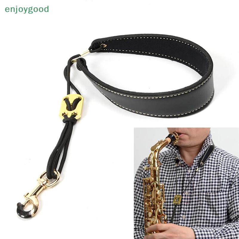 [B & H] Alça De Couro Acolchoada Para Pescoço De Saxofone Ajustável Correia De Cinto Sax (br)