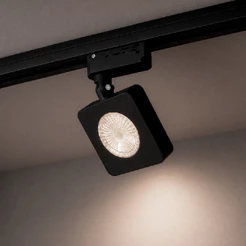 Spot Led Para Trilho Authentic Nobby 10w 4000k Branco Neutro 110v/220v Quadrado Preto Deluxe By Avant